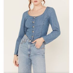 Levi's Women's Daryn Corset Long Sleeve Denim Shirt